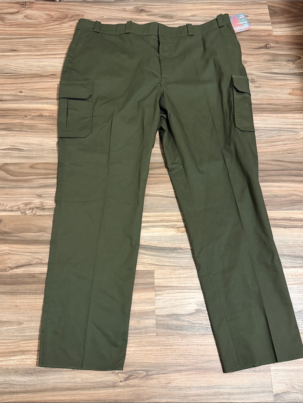 NEW Elbeco TekTwill Mens Sz. 52 Cargo Pants Green E619R Uniform Unhemmed